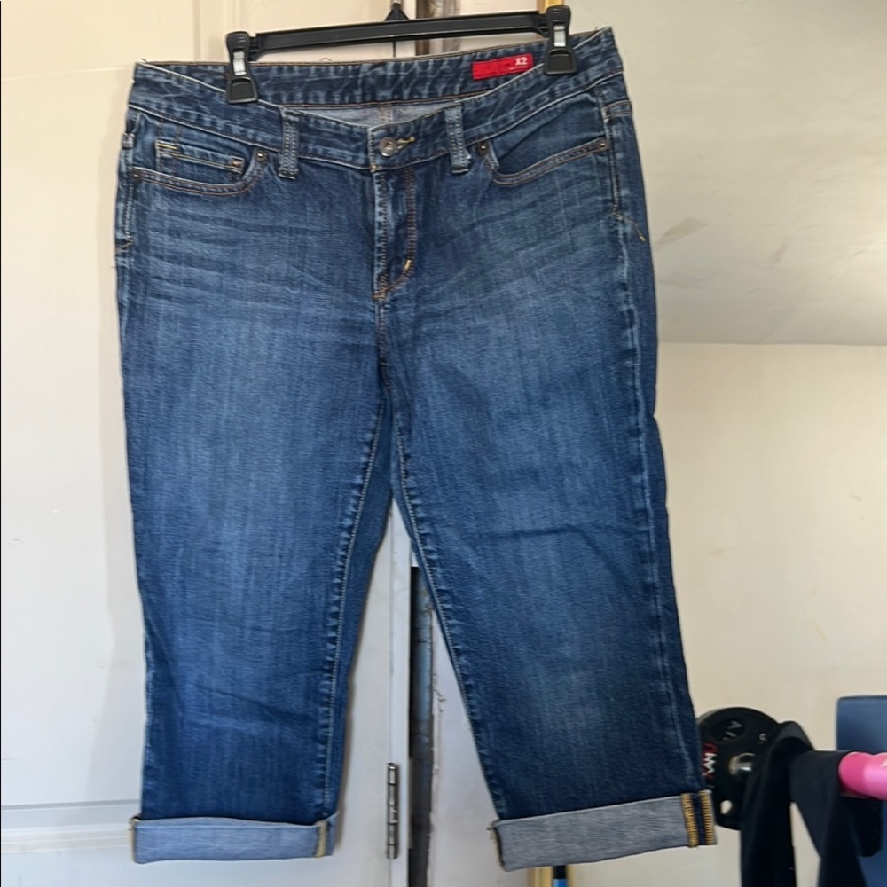 X2 Blue Ankle Cropped Jeans Classic Fit
